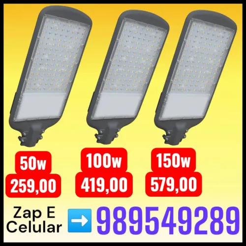 Luminaria Publica LED Para Poste Branco Frio 50w a 150w