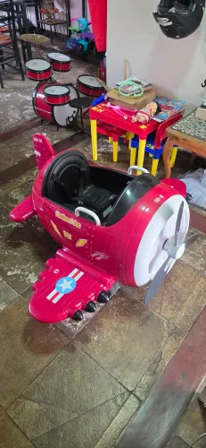 Carro elétrico infantil Avião 12v carrinho com controle