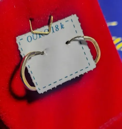 Brincos Ouro 18 Kilates Peso 0.70 Gramas 8 mm                                             