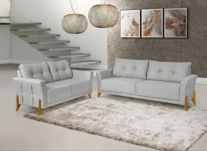 Conjunto Sofá Vinci 2,00 e 1,70 m Linho Premium SUPER OFERTA!