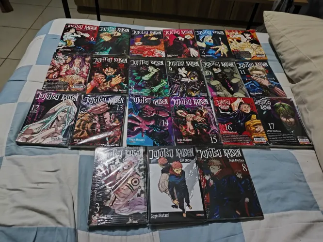 Coleção Jujutsu Kaisen - Mangás 0-17 (Com guia e variantes raras!)