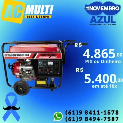 Gerador a Gasolina MGG-8000CLE 7KVA 4T Motomil