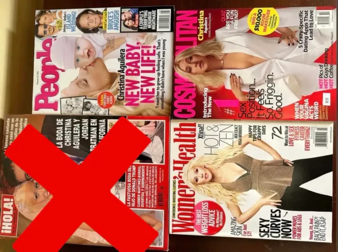 3 revistas importadas - Christina Aguilera
