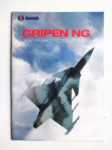 Avião Caça Saab Gripen NG - Catálogo Folder Brochura Folheto 