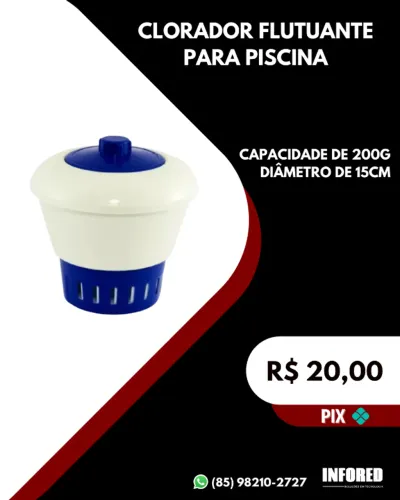 Clorador flutuante para piscina