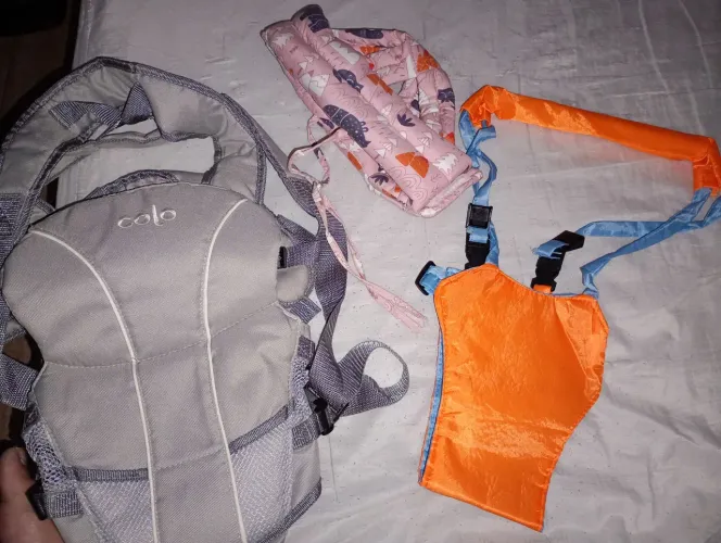 Kit Bebê - Canguru, Aux.Andador e Capacete Almofada