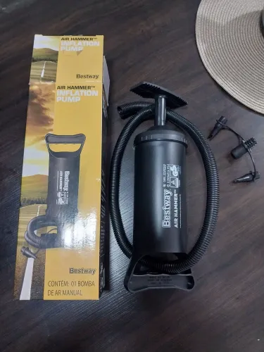 Bomba de inflação Bestway nova na caixa, Air Hammer inflation pump, com 3 bicos,