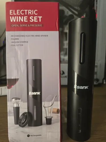 Abridor de Garrafa de Vinho Elétrico Recarregável 