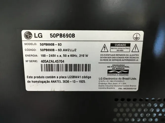 Tv LG 50 polegadas com defeito! 