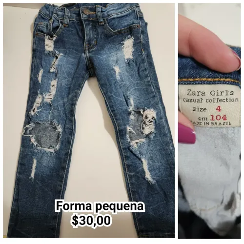 Calça Jeans Infantil Zara - Tamanho 4 