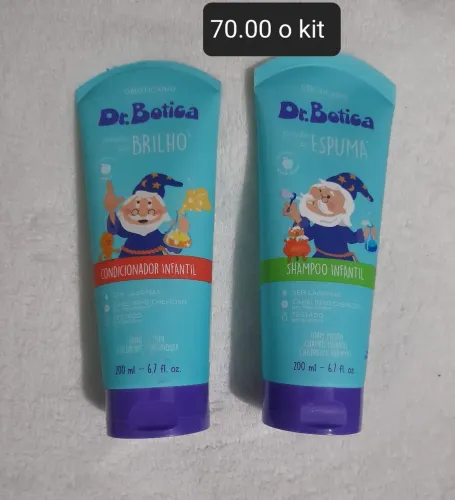 Kit Dr. Botica Infantil - Brilho e Espuma shampoo e condicionador