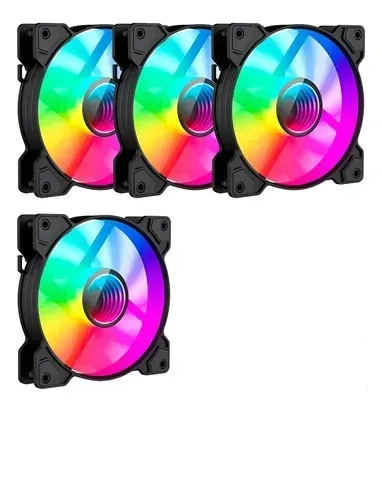 Kit 4 Fans/Cooler GAMEMAX ARGB Austra Black,120mm, Nova, Lacrada
