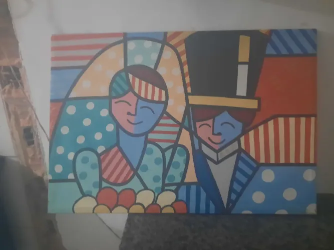 Quadro estilo Romero Britto.
