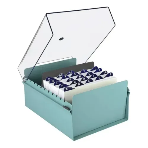 Fichário De Mesa P/ Fichas Padronizadas 5x8 C/ Índice A-z