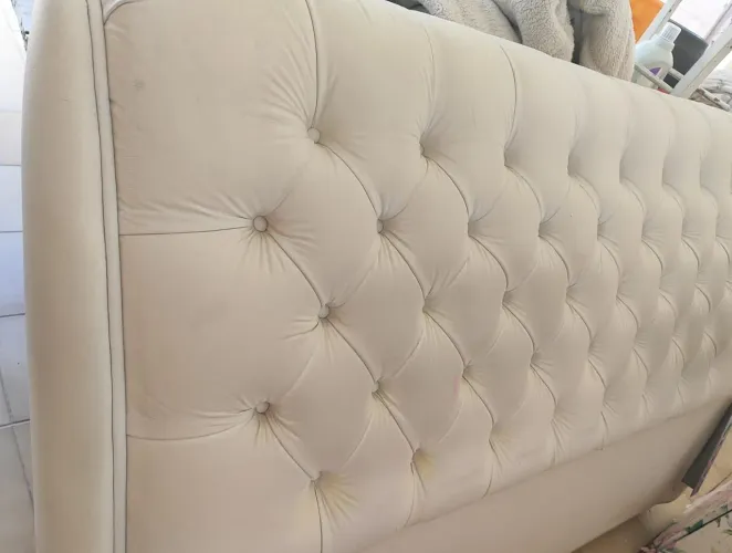CABECEIRA ESTOF CORINO BRANCO 1,60M QUEEN SIZE