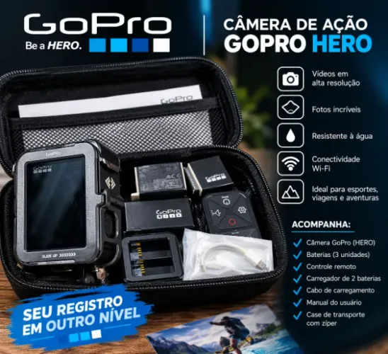 VENDO CÂMERA GOPRO HERO - SEMINOVA!