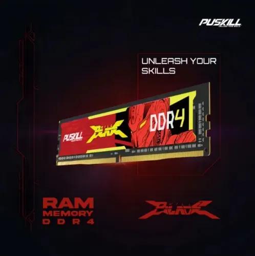 Memória Ram Desktop Gamer PUSKILL KILLBLADE 8gb DDR4 2666mhz Cl19 Dimm