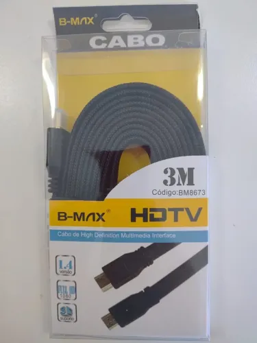 Cabo HDMI B-MAX HDTV 3m - Versão 1.4 | Full HD 1080p | Suporte 3D