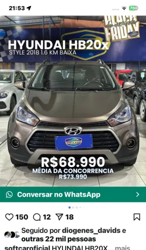 Hyundai HB20X Style 1.6 Flex 16V Mec. 2018