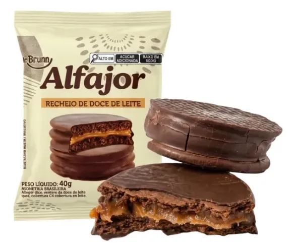 Alfajores de Doce de Leite e chocolate Mr. Brunn