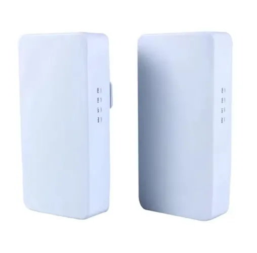 Kit 2 Ponte Sem Fio CPE Outdoor Wi-Fi Longo Alcance 1km 300Mbps IP65 Fonte POE 24V