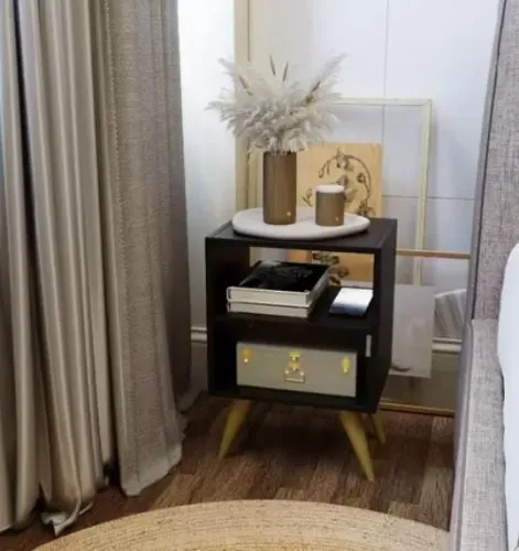 Mesa de cabeceira retrô 