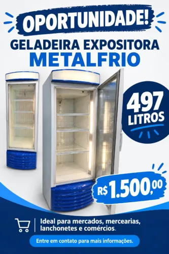Vendo Geladeira Expositora MetalFrio 497L