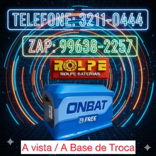 Bateria 45 Amperes  \Marca Onbat \A Base de Troca