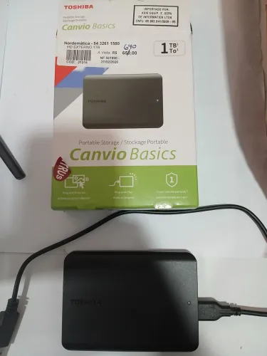 HD Externo Toshiba 1 Terá R$250