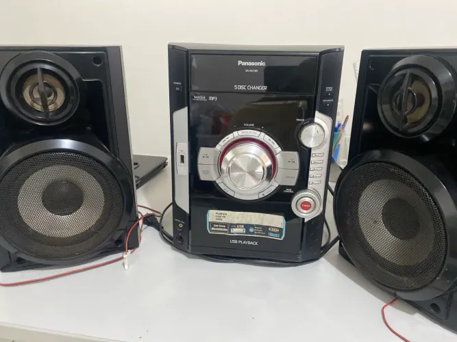 Mini System Panasonic SA-AK180 - Potente com Caixas Originais