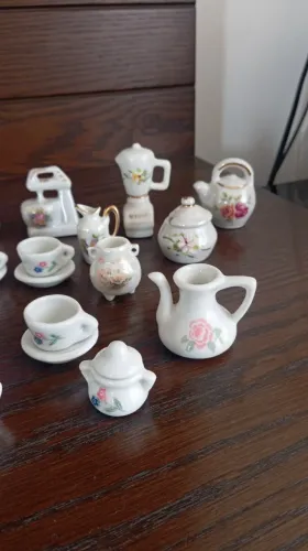 Conjunto para decoração mini porcelana
