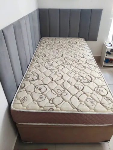 Cama Box Baú e colchão Solteiro novo