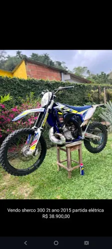 Vendo sherco SE 2t 300cc ano 2015 revisada muito nova e confiável partida elétrica
