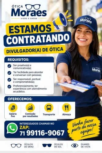 Vaga de Divulgador de Ótica Externo