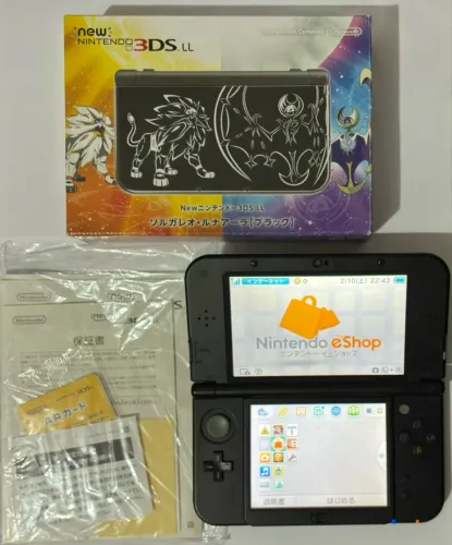 New Nintendo 3Ds Edição limitada Pokémon Solgaleo Lunala 