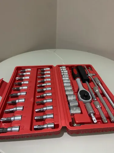 Kit chave e catraca 46 peças