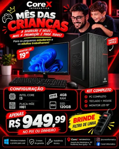 Pc Completo Office i3