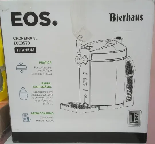 Chopeira EOS Bierhaus 5 Litros com Keg Titanium ECE05TB Bivolt - Nova (lacrada)