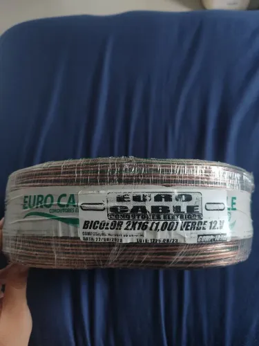 Cabo condutor elétrico bicolor