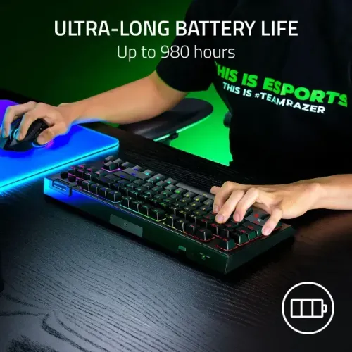 Teclado Rgb Sem Fio Razer Blackwidow V4 Tkl Preto