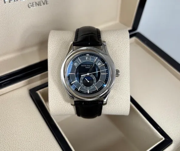 Relógio Masculino Patek Philippe - Safira - Automático - Fundo Transparente - Prem AAA+