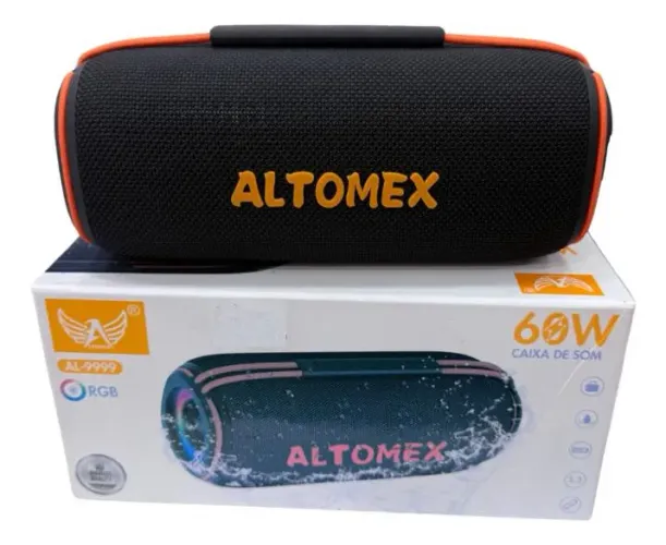 Caixa De Som Portátil Potente 60w Bluetooth À Prova D'água
