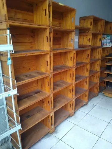 Prateleiras com Caixotes de Madeira 20 Unid. (Nichos) para Organização 