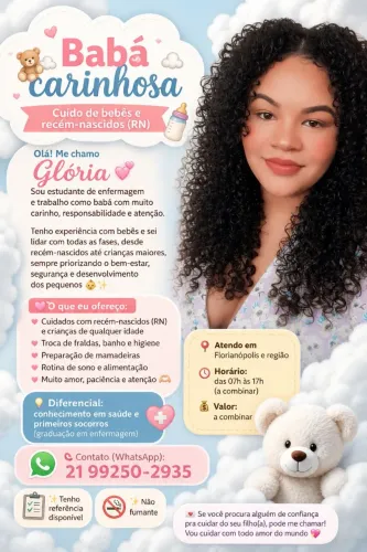 Babá com Enfermagem | Cuido de RN e Crianças | Florianópolis