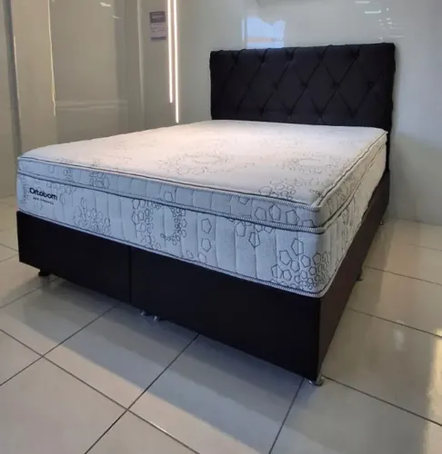 Cama Box Casal New Freedom Ortobom - Molas Ensacadas e Ortopillow