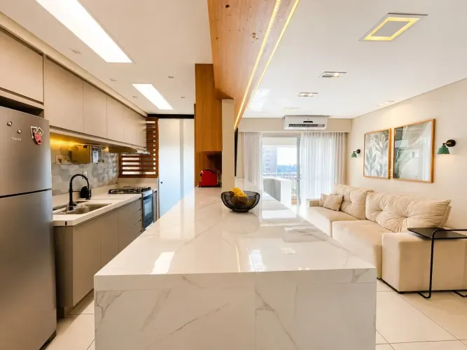 Apartamento zona sul com 3 suítes, 105m2, varanda gourmet, 2 vagas