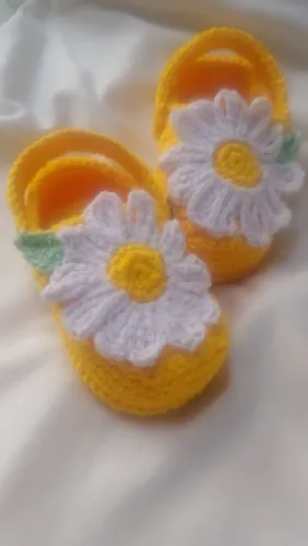 Sandália crochê bebê