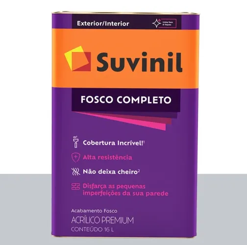Galão 16L tinta premium chuva de prata suvinil toque fosco completo