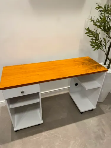Escrivaninha Mesa de computador Million mdp Branco/Cinamomo