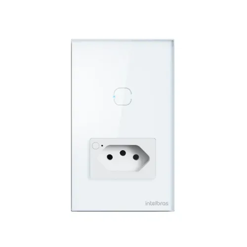 Tomada com Interruptor Inteligente Wi-fi ETS 2001 Branco Intelbras